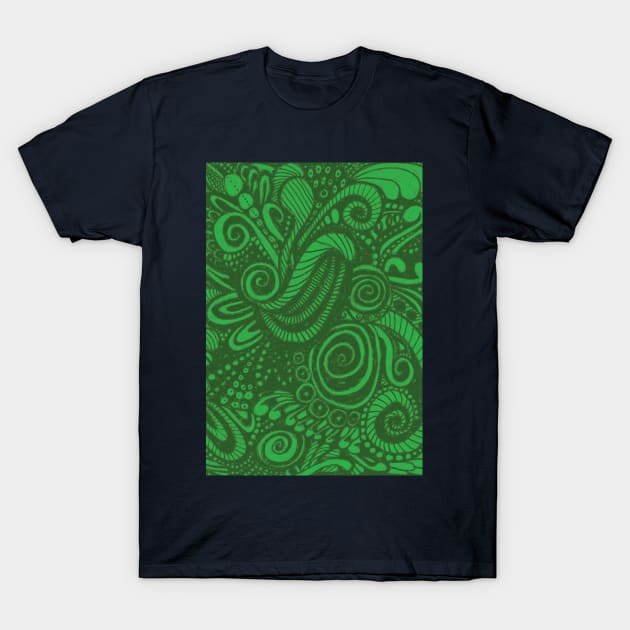 Emerald Green Chaos T-Shirt by AmyMinori